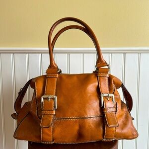 Michael Kors Saddle Leather Satchel